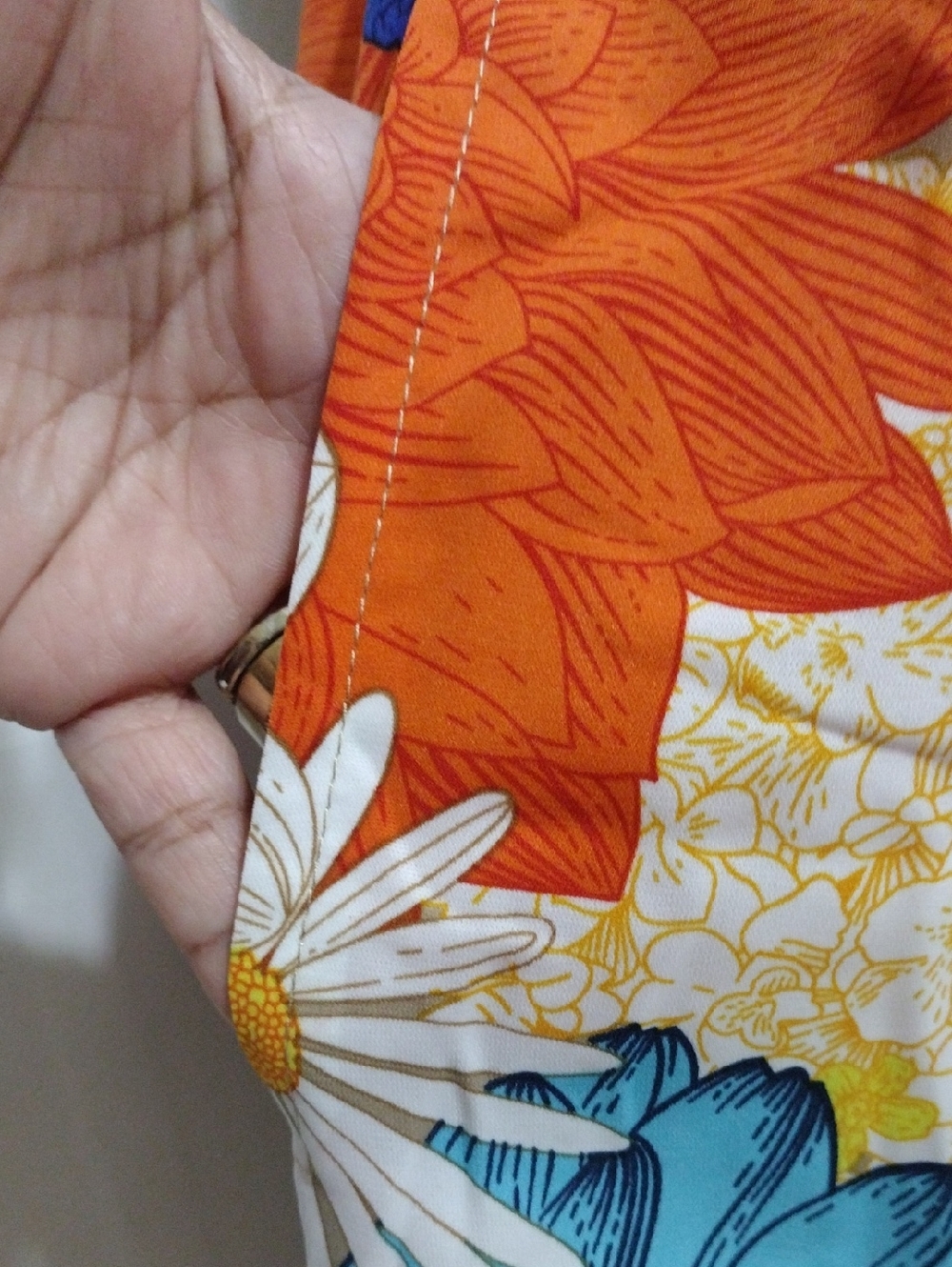 Wide Leg Floral Print Pants in Multicolor - Picture 5 of 15